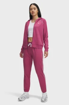 Женский розовый спортивный костюм (худи, брюки) UA Rival Tricot Tracksuit HD Розовый M Under Armour 6001966-659