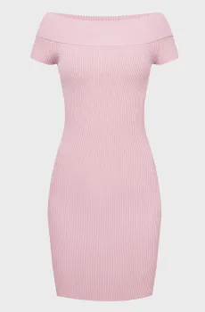 Женское розовое платье LIDIA OFF SHOULDER D Розовый XS Guess W3GK0G.Z2U00