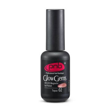 Магнитный гель-лак PNB Magnetic Gel Polish Glow Gems UV/LED 02 Topaz, 8 мл Магнитный гель-лак PNB Magnetic Gel Polish Glow Gems UV/LED 02 Topaz, 8 мл