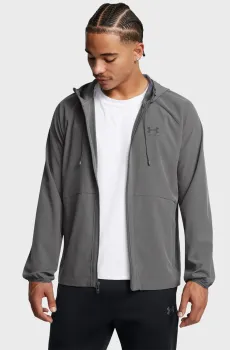 Мужская серая ветровка UA Vibe Woven Jacket Серый L Under Armour 6003001-025