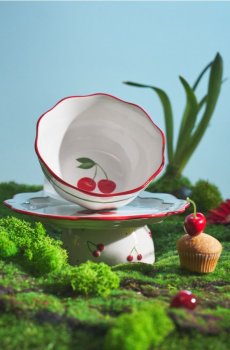 Миска з вишневим мотивом - різнобарвний