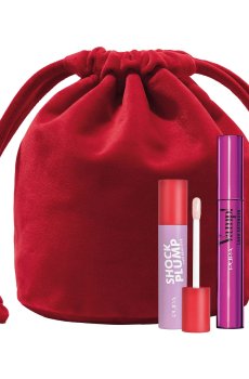 Набор для макияжа Pupa Vamp! Lash Extender & Shock Plump Kit (тушь для ресниц, 14 мл + блеск для губ, 5 мл + мешочек)