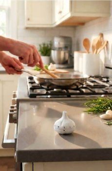 Таймер у формі часнику - білий