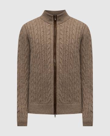 Коричневый кардиган из кашемира
