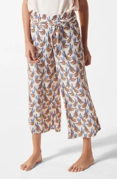 Женские пудровые брюки с узором 3/4 ADELA Розовый M Etam 6519795