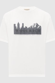 Белая футболка с принтом логотипа