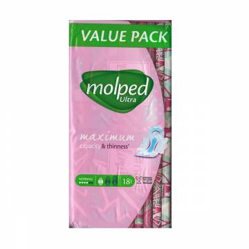 Прокладки для критических дней Molped Ultra Normal, 18 шт Прокладки для критических дней Molped Ultra Normal, 18 шт
