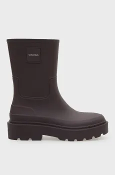 Женские темно-коричневые резиновые сапоги RAINBOOT Коричневый 41 Calvin Klein HW0HW03179