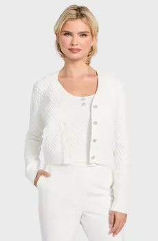 Женский белый кардиган Белый L Guess W6RR29.Z3P41;G012