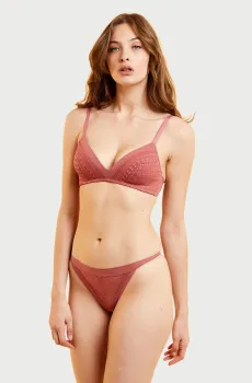 Женские розовые трусики-танга STYLE Розовый S Etam 6527997