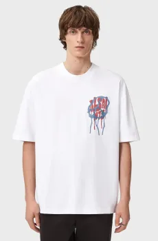 Мужская белая футболка RUNNER Белый S AllSaints M035PD