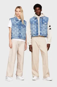 Голубой джинсовый жилет (унисекс) Голубой XS Tommy Jeans DM0DM18071