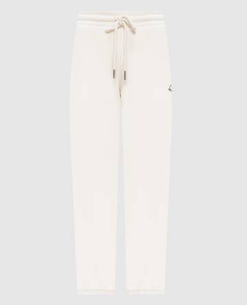 Бежевые джогеры с нашивкой логотипа