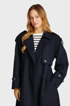 Женский темно-синий тренч OVERSIZED TRENCH COAT Синий M-L Tommy Hilfiger WW0WW45918