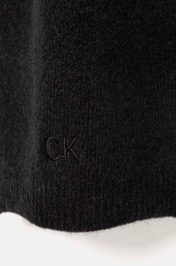 Шерстяной шарф Calvin Klein цвет чёрный однотонный K60K612610 Шерстяной шарф Calvin Klein цвет чёрный однотонный K60K612610