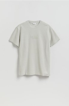 Reserved - Футболка regular з бавовни - блідо-зелений - 475IW-07X