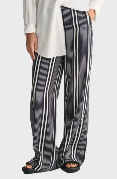 Женские темно-синие брюки в полоску REG WIDE LEG STRIPED Синий 38 Gant 4150291
