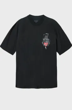 Мужская черная футболка SCIMITAR Черный L AllSaints M013PF