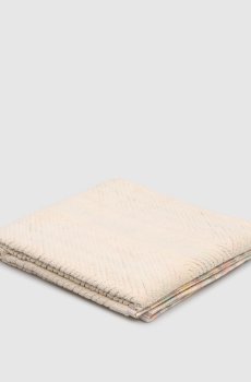 Бежевое махровое полотенце Harmony в узор