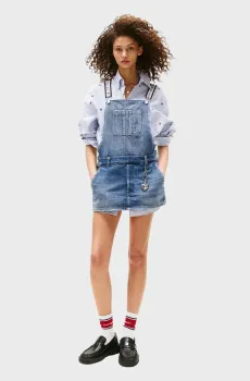 Женский синий джинсовый сарафан TOMMY GIRL Синий M Tommy Jeans DW0DW21220