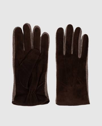 Коричневые замшевые перчатки TYLAR