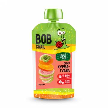 Смузи Bob Snail Хурма-розовая гуава, 120 г Смузи Bob Snail Хурма-розовая гуава, 120 г