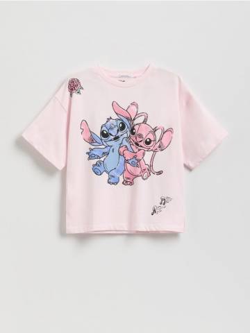 Reserved - Футболка Lilo & Stitch - пастельний рожевий - 052HU-03X Reserved - Футболка Lilo & Stitch - пастельний рожевий - 052HU-03X