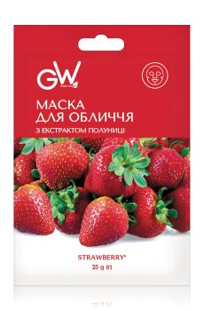 Маска для лица Green Way Фітолінія Strawberries с экстрактом клубники, 25 г