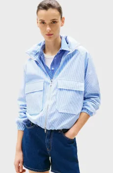 Женская ветровка в полоску SEER SUCKER WINDBREAKER Разноцветный XS Tommy Hilfiger WW0WW45496