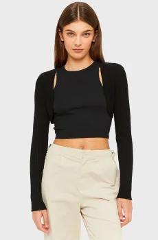 Женское черное болеро Черный M Tally Weijl SCAVISTASSY