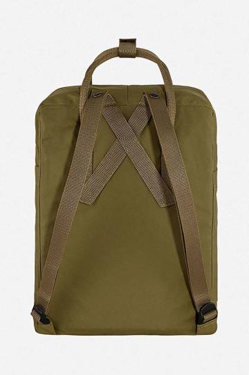 Рюкзак Fjallraven Kanken цвет зелёный большой с аппликацией F23510.631-631 Рюкзак Fjallraven Kanken цвет зелёный большой с аппликацией F23510.631-631