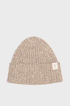 Мужская бежевая шерстяная шапка WOOL BLEND MOULINE BEANIE Бежевый ONESIZE Gant 9910045