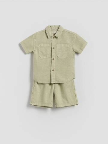 Reserved - BOYS` SHIRT & SHORTS - світло-оливковий - 4273G-81X Reserved - BOYS` SHIRT & SHORTS - світло-оливковий - 4273G-81X