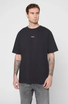 Мужская черная футболка Черный XL HUGO 50544185;001