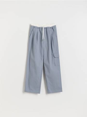 Reserved - GIRLS` TROUSERS - темно-сірий - 911BF-90X Reserved - GIRLS` TROUSERS - темно-сірий - 911BF-90X