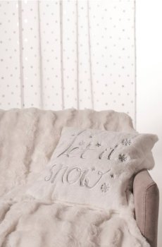 Наволочка з різдвяним мотивом - кремовий