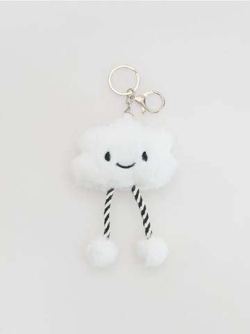 Reserved - Пухнастий брелок - білий - 507FX-00X Reserved - Пухнастий брелок - білий - 507FX-00X