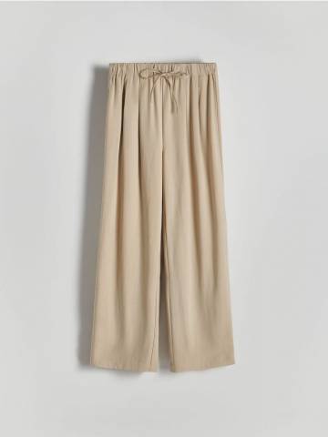 Reserved - Віскозні штани - бежевий - 106AQ-80X