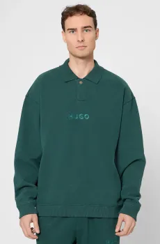 Мужское темно-зеленое поло Зеленый L HUGO 50546395;385