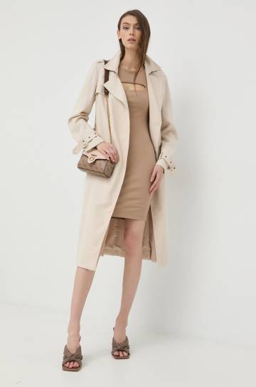 Платье Guess цвет коричневый mini облегающее Платье Guess цвет коричневый mini облегающее