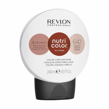 Тонирующий крем-бальзам для волос Revlon Professional Nutri Color Filters Toning 642 Chestnut, 240 мл Тонирующий крем-бальзам для волос Revlon Professional Nutri Color Filters Toning 642 Chestnut, 240 мл