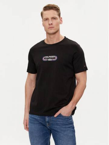 Tommy Hilfiger Футболка Track Graphic MW0MW34429 Чорний Regular Fit Tommy Hilfiger Футболка Track Graphic MW0MW34429 Чорний Regular Fit