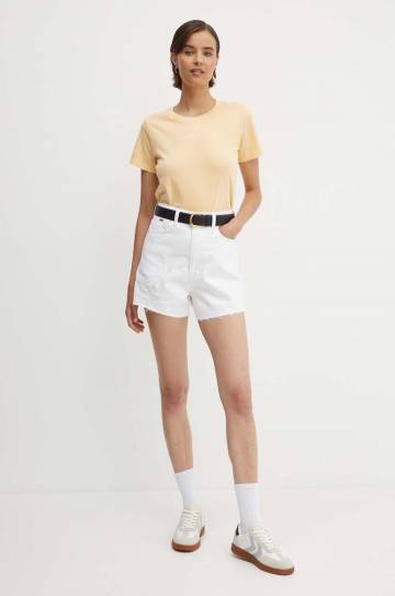 Хлопковая футболка Pepe Jeans EMILY женская цвет жёлтый PL505877 Хлопковая футболка Pepe Jeans EMILY женская цвет жёлтый PL505877