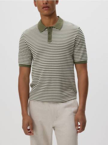 Reserved - Джемпер поло з віскозою - зелений - 9987N-87P