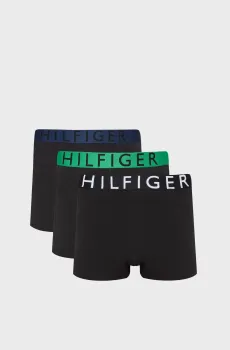 Мужские черные боксеры (3 шт) TRUNK WB Черный S Tommy Hilfiger UM0UM03465