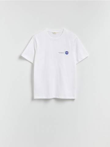 Reserved - Футболка з принтом NASA - білий - 028EE-00X Reserved - Футболка з принтом NASA - білий - 028EE-00X