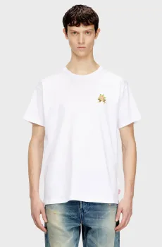 Мужская белая футболка T-NORM-FROG Белый XXL Diesel A21651 0PLAT