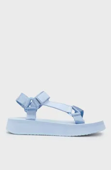Женские голубые сандалии SANDAL VELCRO WEBBING DC Голубой 37 Calvin Klein YW0YW01353
