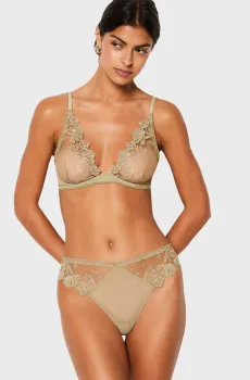 Женские оливковые трусики-танга PALMES Оливковый S Etam 6546841