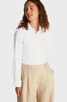 Женская белая рубашка ESS POPLIN REGULAR SHIRT Белый L Tommy Hilfiger WW0WW44084